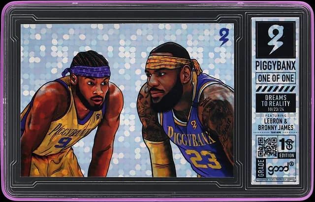 2024 Piggybanx Good Dreams To Reality LeBron James/Bronny James Disco - Piggybanx Encapsulated - With Original Box #2 card image