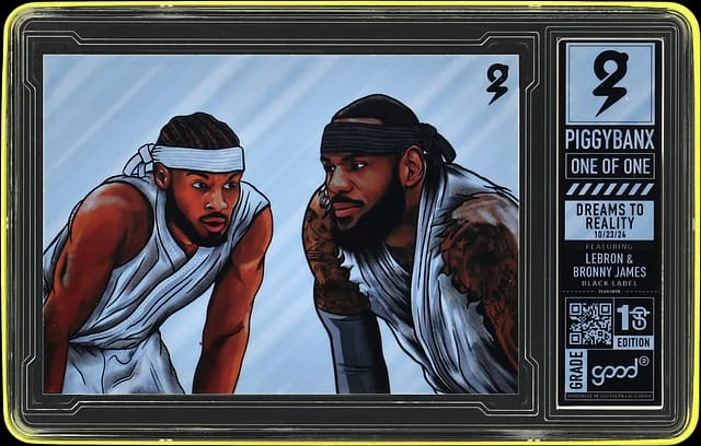 2024 PiggyBanx Good Dreams to Reality Titanium Featuring LeBron James/Bronny James - PiggyBanx Encapsulated - With Original Box #2 card image