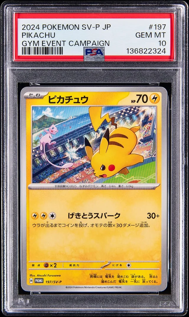2024 Pokemon Japanese Scarlet Violet Promo Gym Event Campaign Pikachu #197/SV-P card image