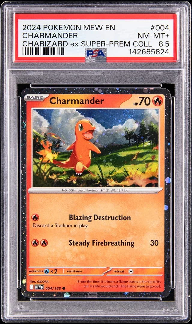 2024 Pokemon Mew Charizard ex Super Premium Collection Charmander #004 card image