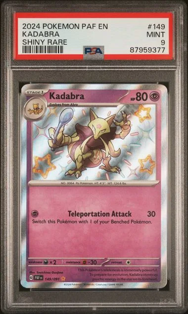 2024 Pokemon Paf En-Paldean Fates Shiny Rare Kadabra #149 card image