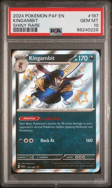 2024 Pokemon Paf En-Paldean Fates Shiny Rare Kingambit #187 card image