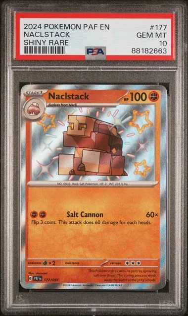 2024 Pokemon Paf En-Paldean Fates Shiny Rare Naclstack #177 card image