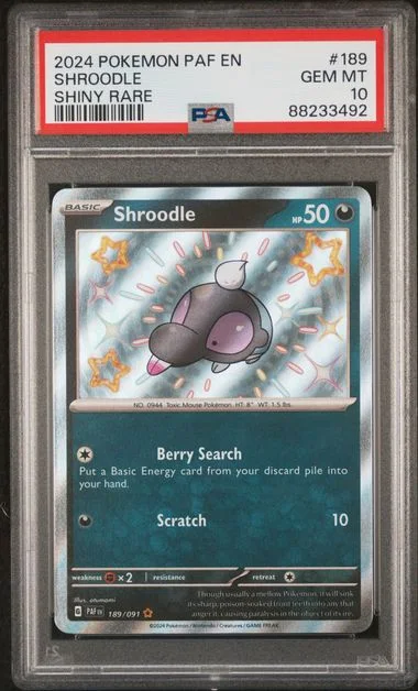 2024 Pokemon Paf En-Paldean Fates Shiny Rare Shroodle #189 card image