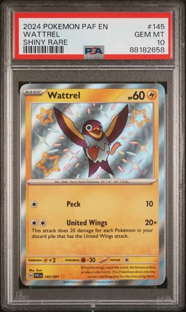 2024 Pokemon Paf En-Paldean Fates Shiny Rare Wattrel #145 card image
