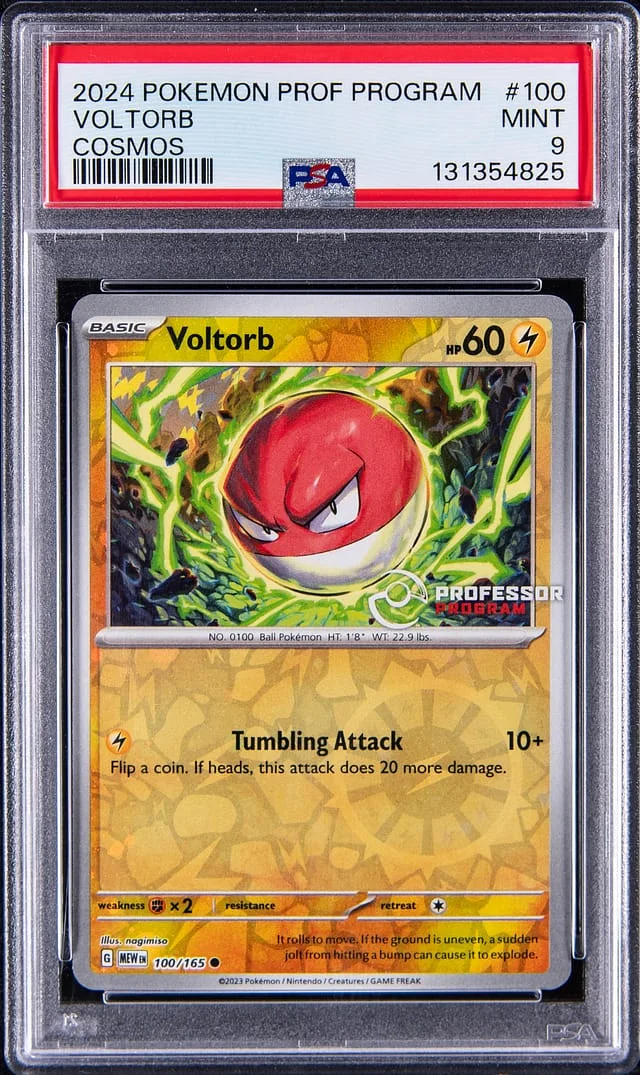 2024 Pokemon Professor Program Cosmos Holo Voltorb #100 card image