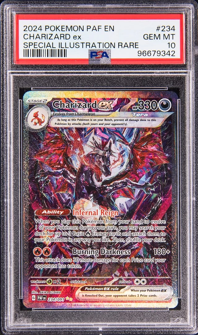 2024 Pokemon Scarlet & Violet Paldean Fates Special Illustration Rare Charizard EX #234 card image