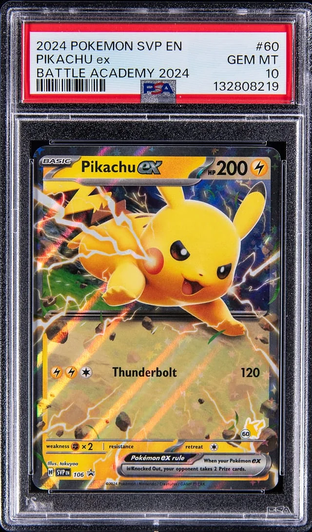 2024 Pokemon Scarlet & Violet Promo Battle Academy 2024 Pikachu ex #60 card image