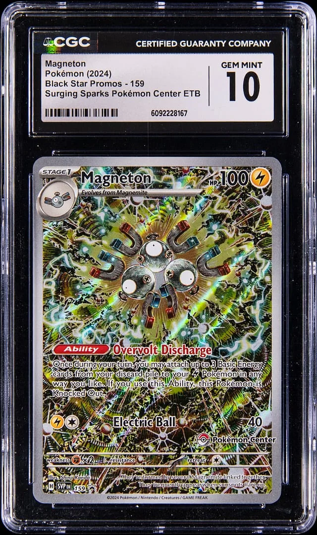 2024 Pokemon Scarlet & Violet Promo Surging Sparks Pokemon Center Elite Trainer Box Magneton #159 card image