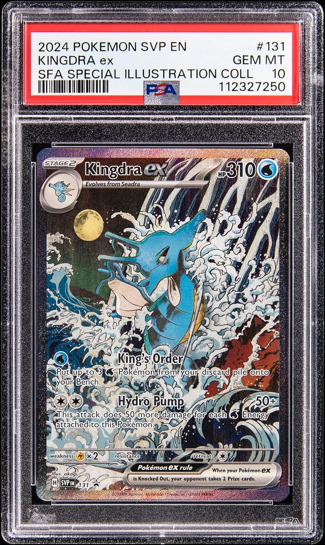 2024 Pokemon Scarlet & Violet Shrouded Fable Special Illustration Collection Promo Kingdra ex #131 card image