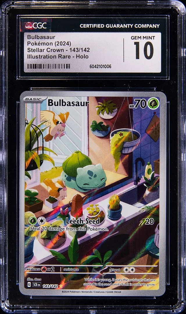 2024 Pokemon Stellar Crown Illustration Rare Bulbasaur #143 card image