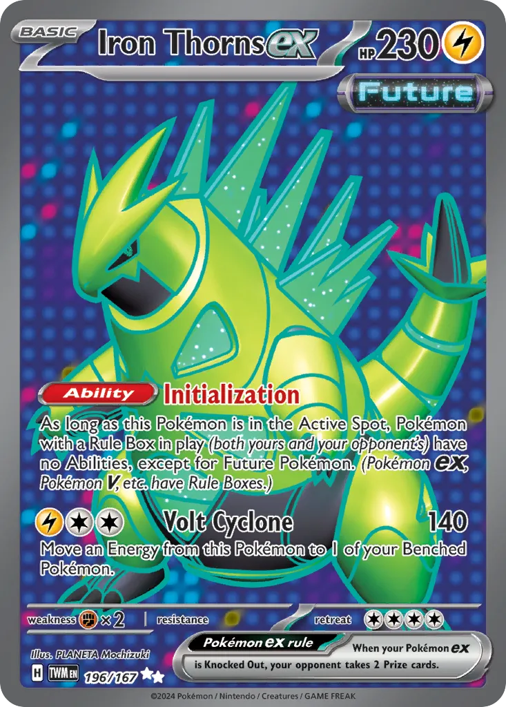 2024 Twilight Masquerade Iron Thorns ex #196/167 Ultra Rare card image