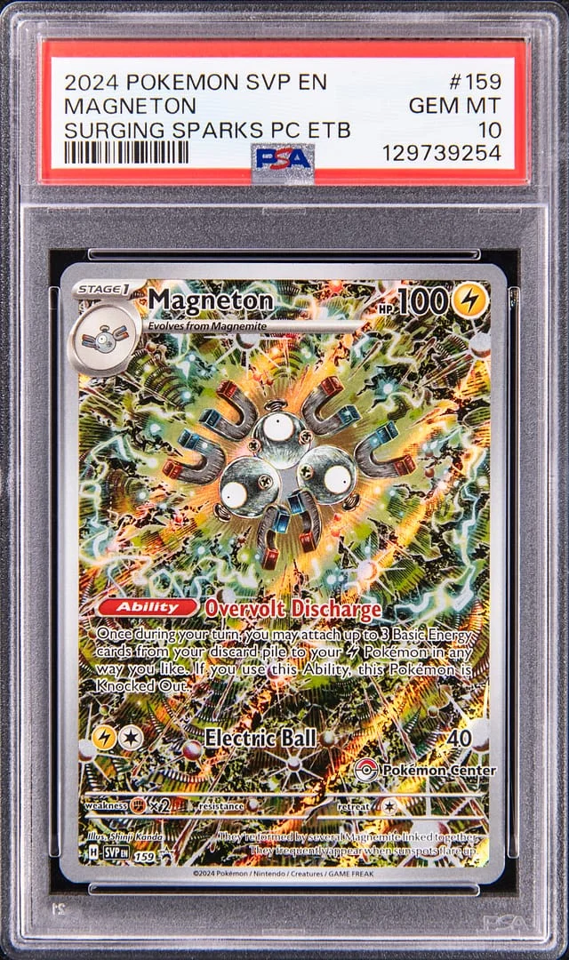 2024 Pokemon SVP EN Surging Sparks Pokemon Center ETB Magneton #159 card image