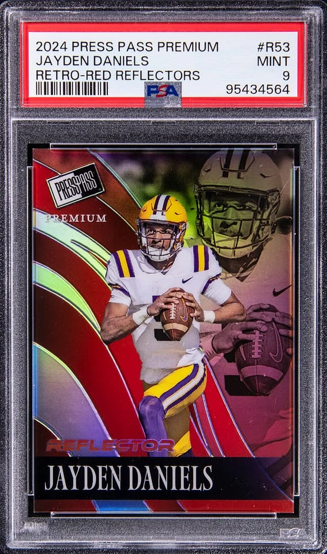 2024 Press Pass Premium Retro-Red Reflectons Jayden Daniels #R53 card image