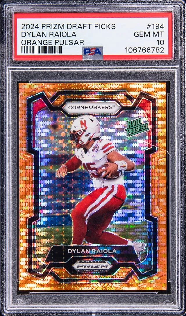 2024 Prizm Dylan Raiola Draft Picks Orange Pulsar #194 card image