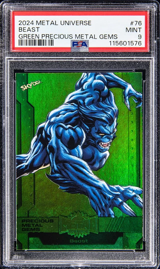2024 SkyBox Beast Marvel Metal Universe Avengers Precious Metal Gems (PMG) Green #76 card image