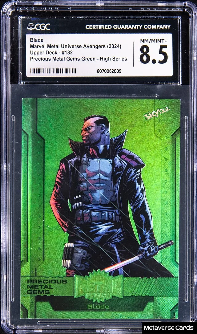 2024 SkyBox Blade Marvel Metal Universe Avengers Precious Metal Gems (PMG) High Series #182 card image