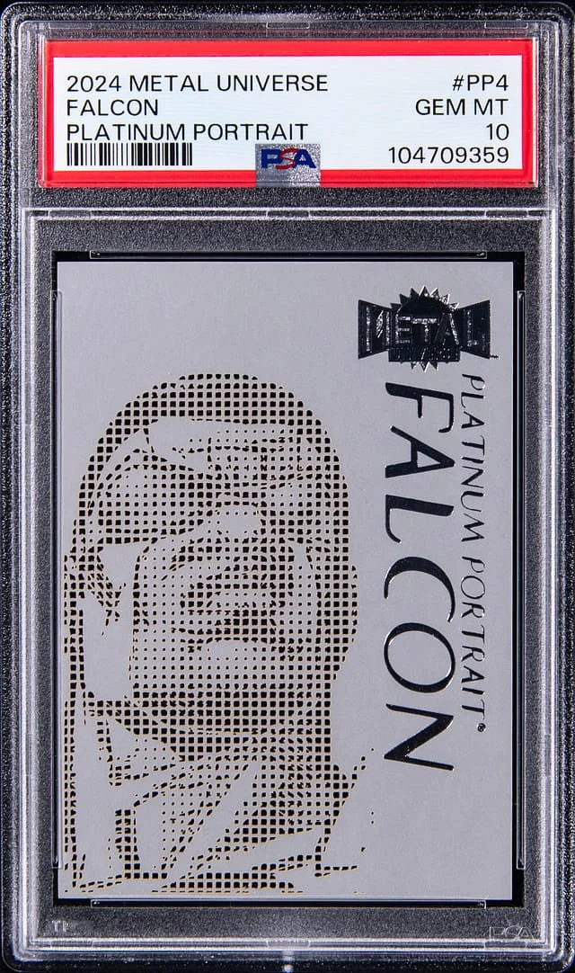 2024 SkyBox Falcon Marvel Metal Universe Avengers Platinum Portrait #PP-4 card image