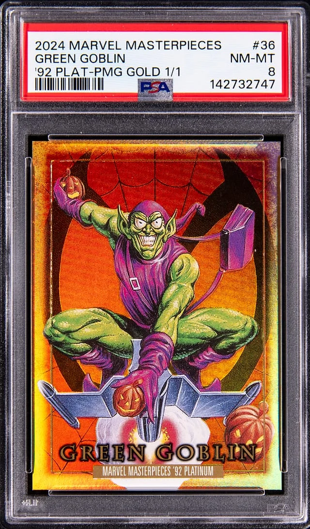 2024 SkyBox Green Goblin Marvel Masterpieces '92 Platinum Precious Metal Gems (PMG) Gold #36 card image