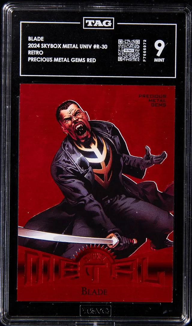 2024 SkyBox Metal Universe Blade Retro Precious Metal Gems (PMG) Red #R-30 card image