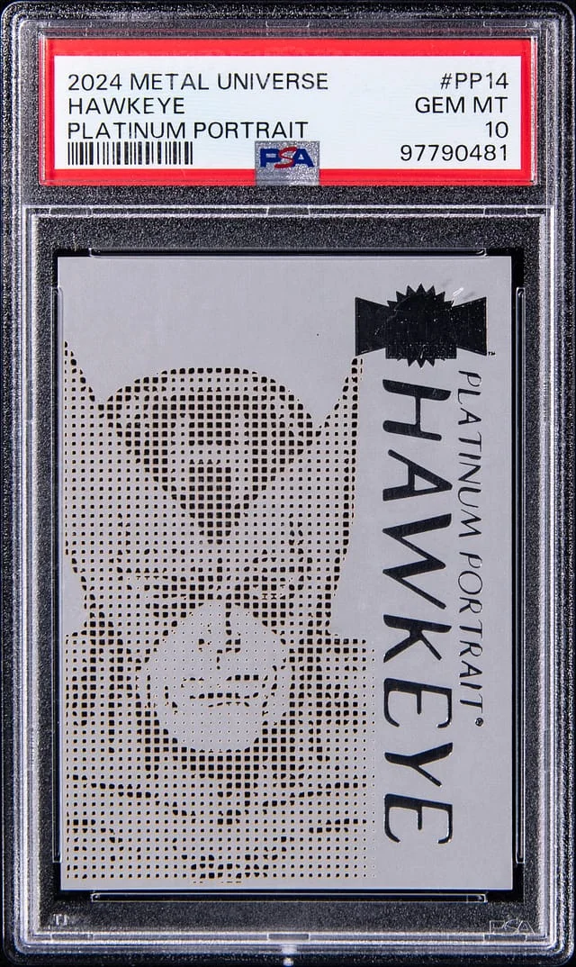 2024 SkyBox Metal Universe Hawkeye Avengers Platinum Portrait #PP-14 card image