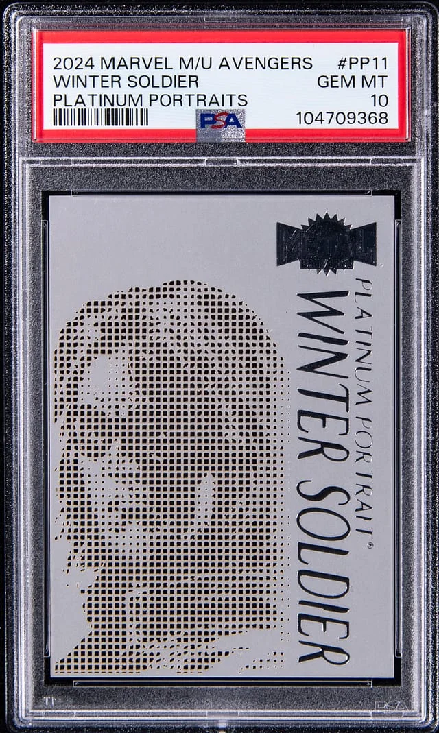 2024 SkyBox Metal Universe Winter Soldier Avengers Platinum Portrait #PP-11 card image