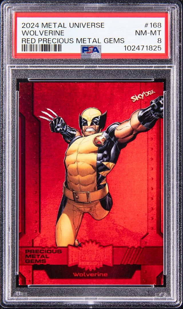 2024 SkyBox Metal Universe Wolverine Precious Metal Gems (PMG) Red #168 card image