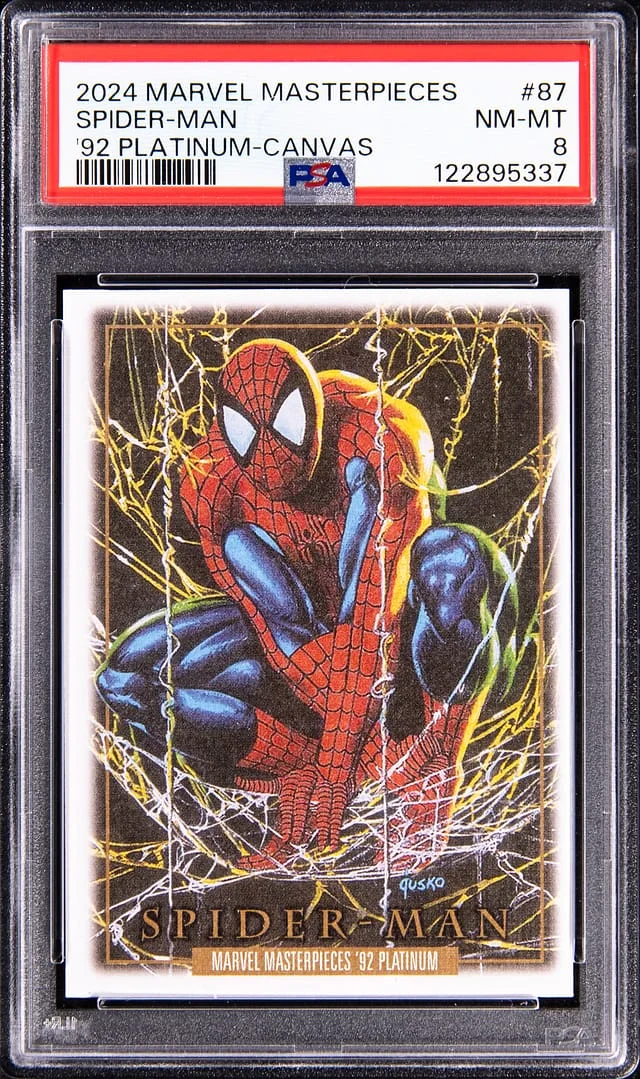 2024 SkyBox Spider-Man Marvel Masterpieces '92 Platinum Canvas #87 card image