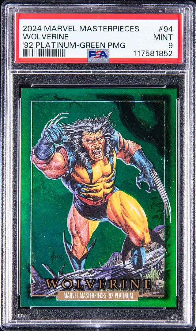 2024 SkyBox Wolverine Marvel Masterpieces '92 Platinum Precious Metal Gems (PMG) Green #94 card image