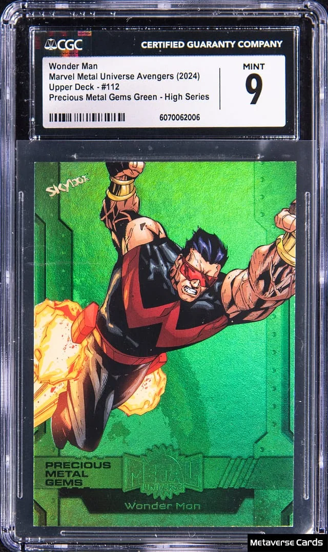 2024 SkyBox Wonder Man Marvel Metal Universe Precious Metal Gems (PMG) Green #112 card image