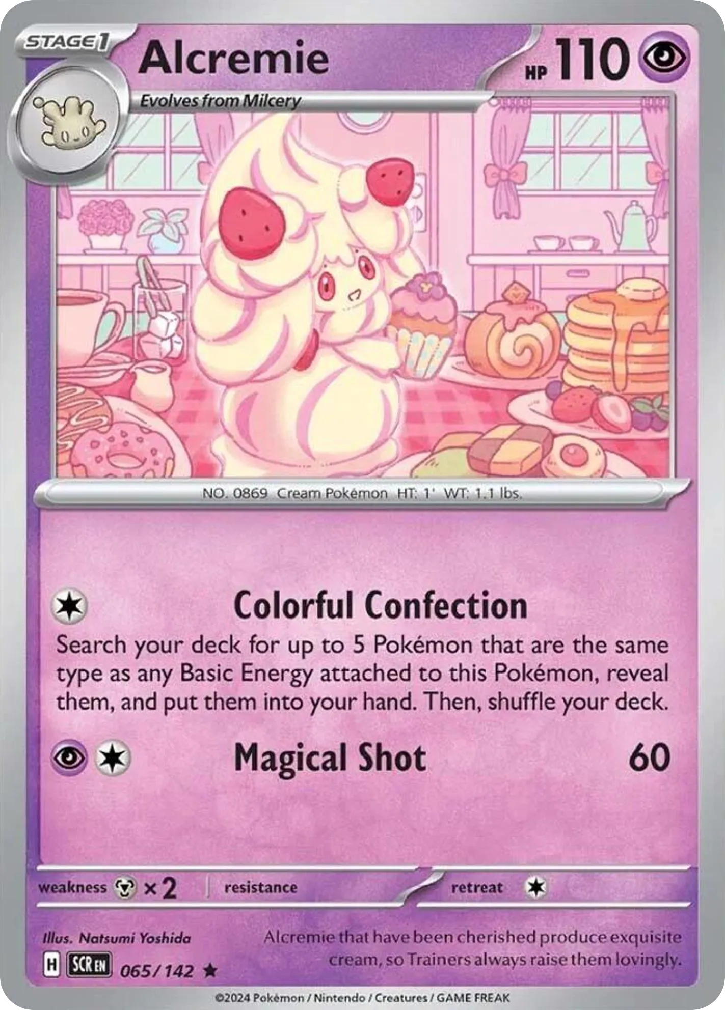 2024 Stellar Crown Alcremie Rare #065/142 Rare card image