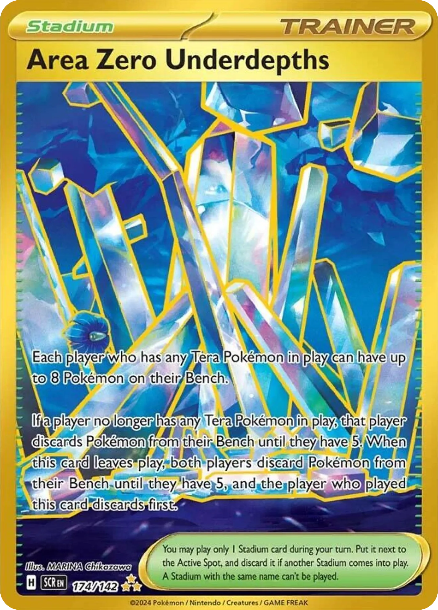 2024 Stellar Crown Area Zero Underdepths #174/142 Hyper Rare card image