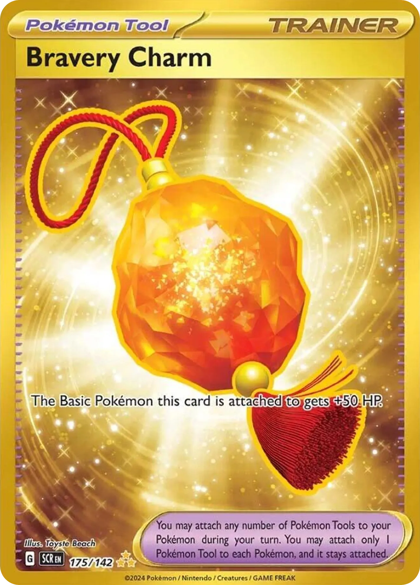2024 Stellar Crown Bravery Charm #175/142 Hyper Rare card image