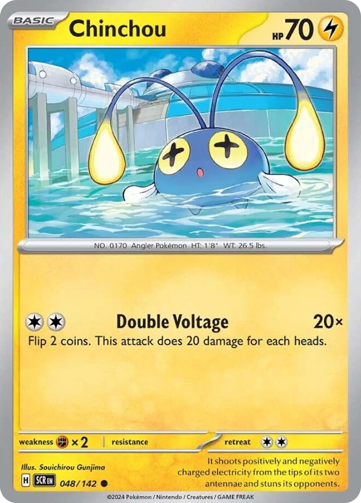 2024 Stellar Crown Chinchou Common #048/142 Common card image