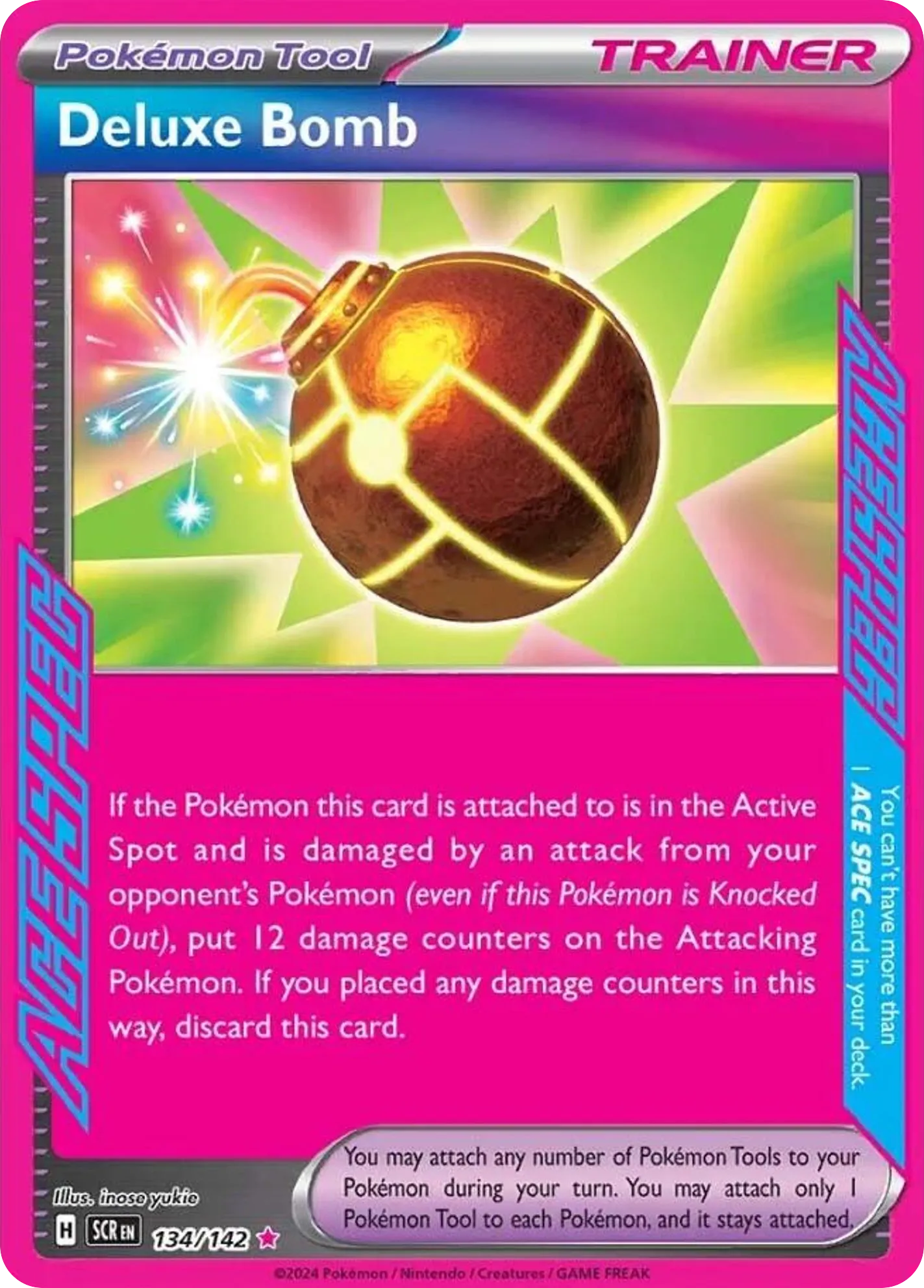 2024 Stellar Crown Deluxe Bomb #134/142 ACE SPEC Rare card image