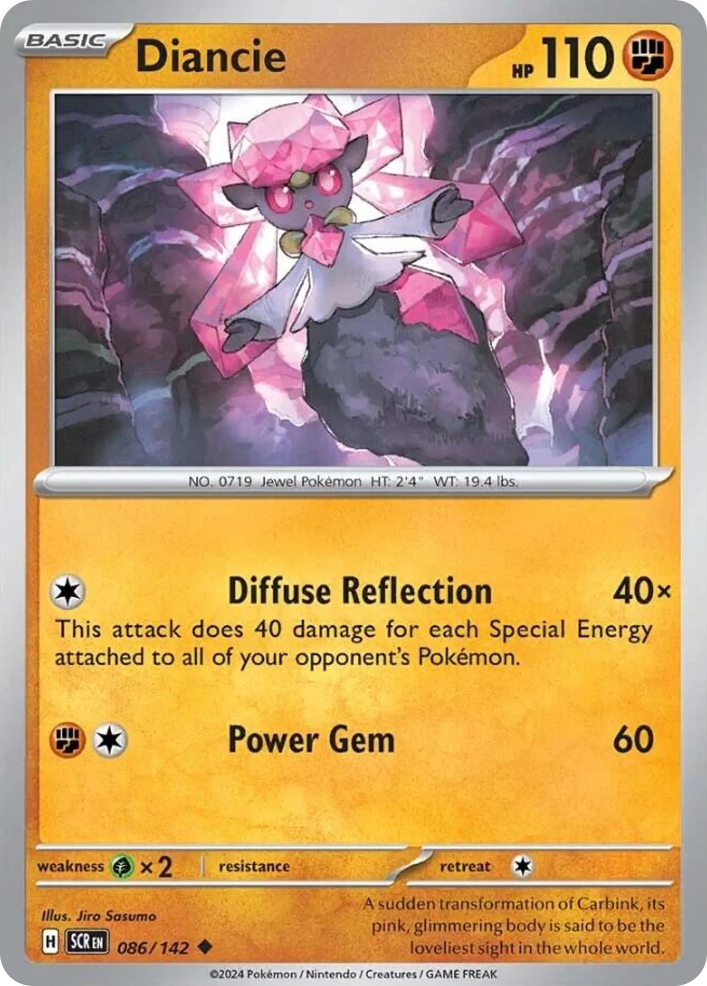 2024 Stellar Crown Diancie Uncommon #086/142 Uncommon card image