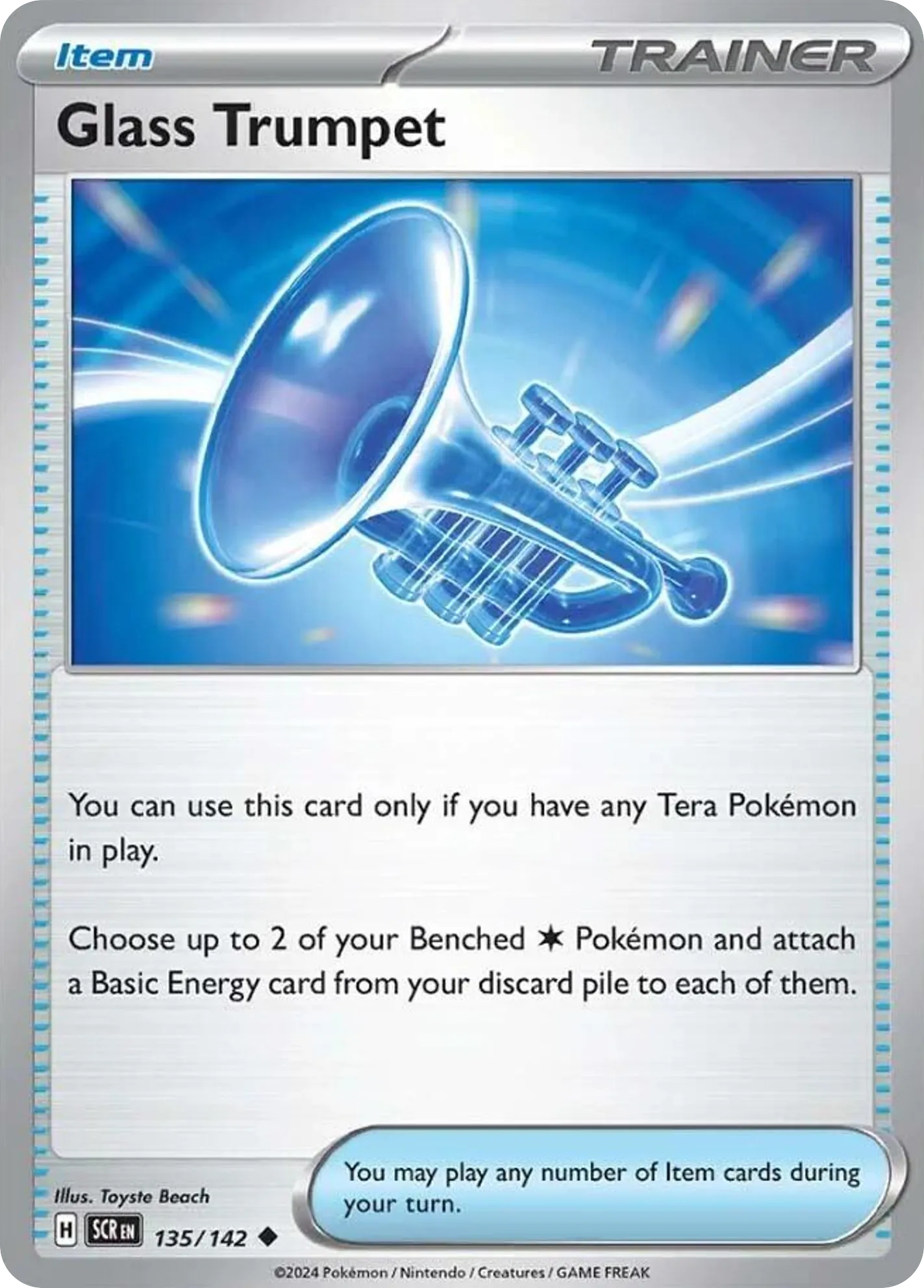 2024 Stellar Crown Glass Trumpet #135/142 Uncommon card image