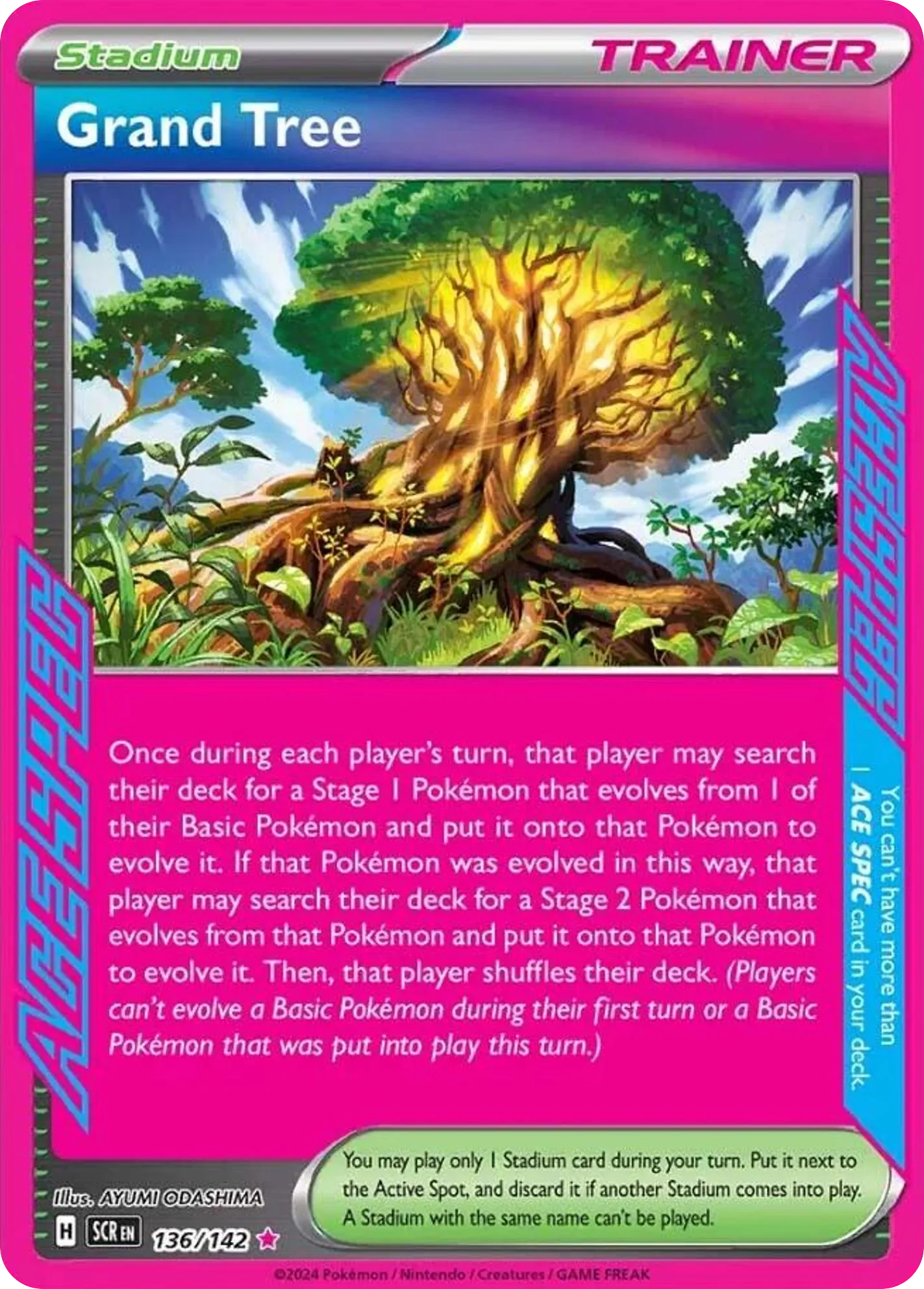 2024 Stellar Crown Grand Tree #136/142 ACE SPEC Rare card image