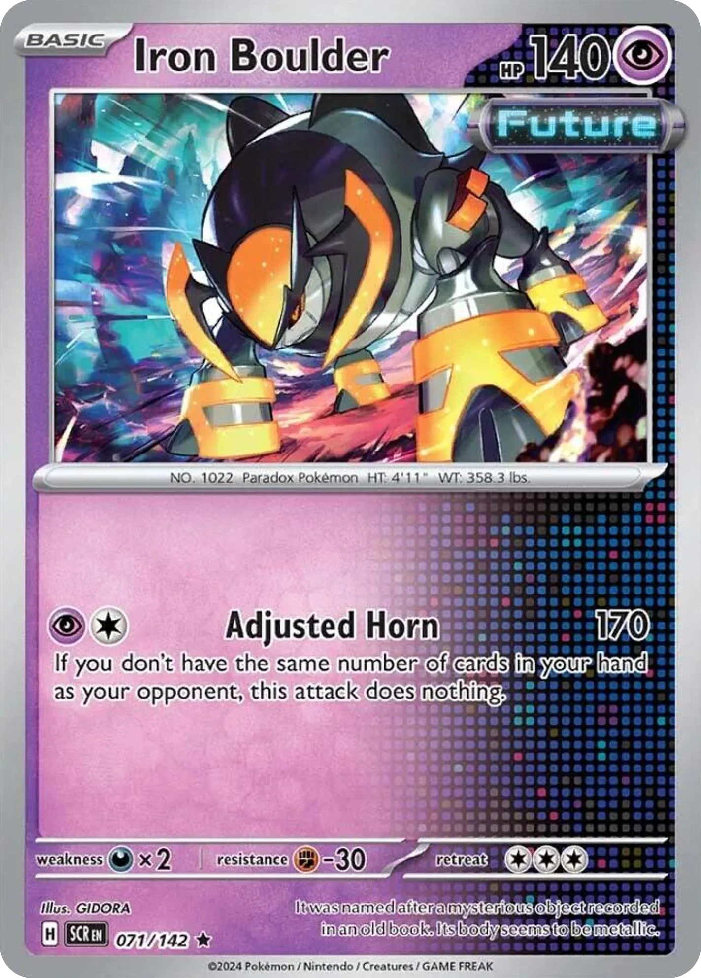 2024 Stellar Crown Iron Boulder Rare #071/142 Rare card image