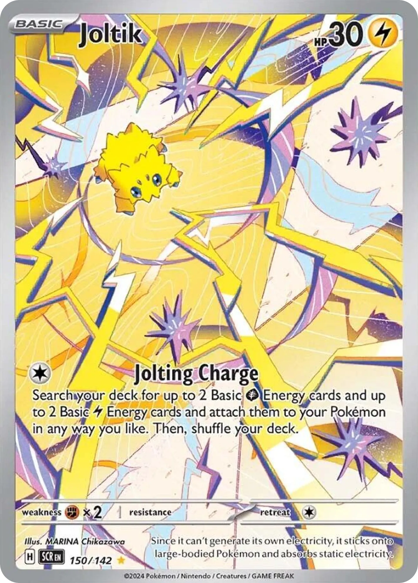 2024 Stellar Crown Joltik #150/142 Illustration Rare card image