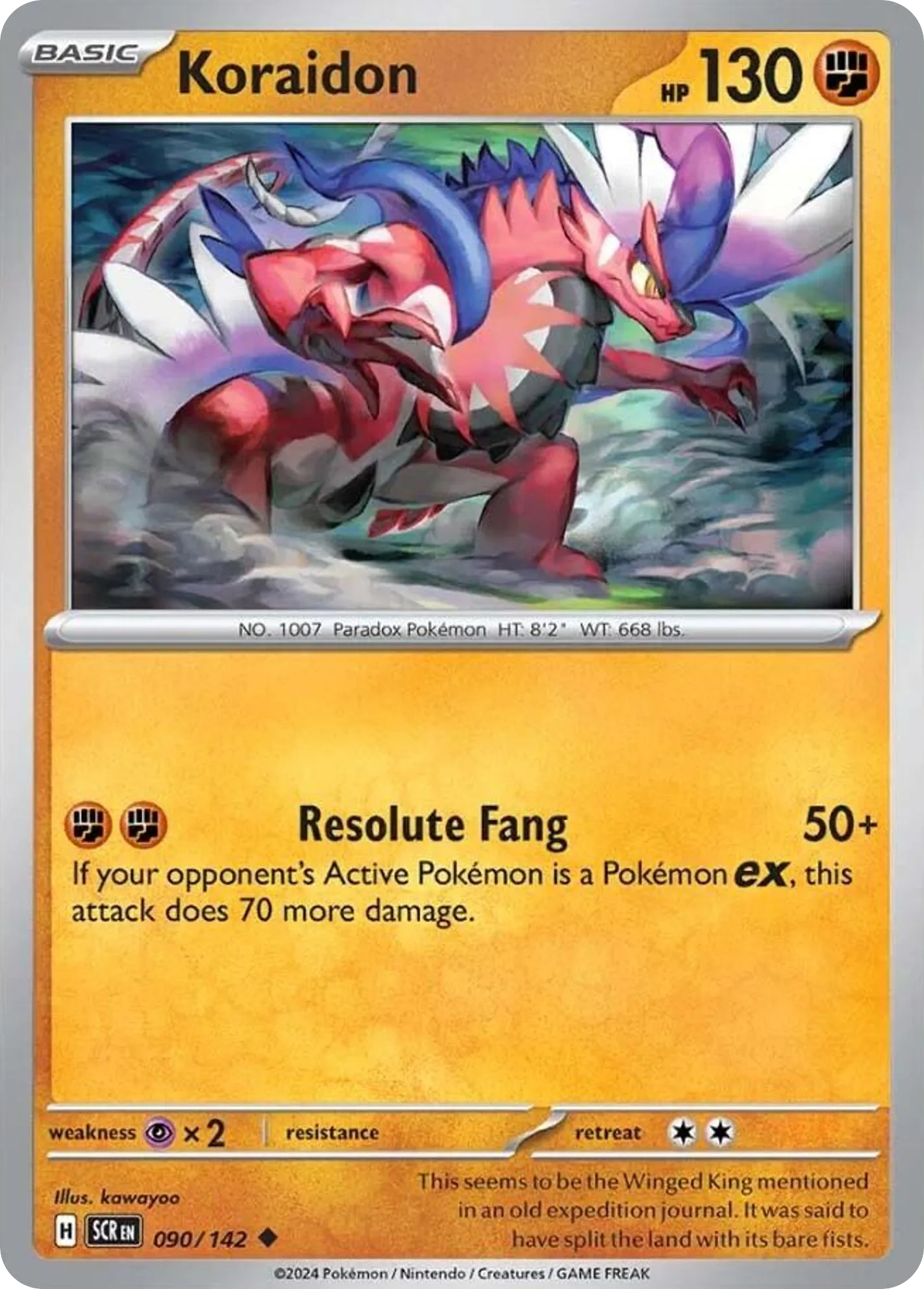 2024 Stellar Crown Koraidon Uncommon #090/142 Uncommon card image