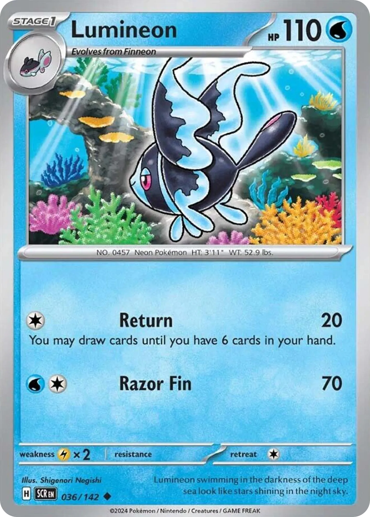 2024 Stellar Crown Lumineon #036/142 Uncommon card image