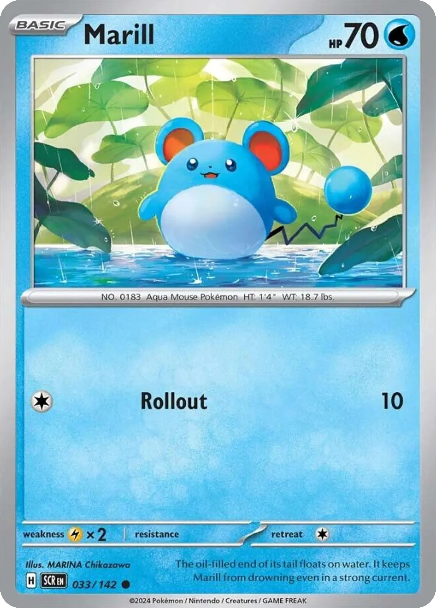 2024 Stellar Crown Marill Common #033/142 Common card image