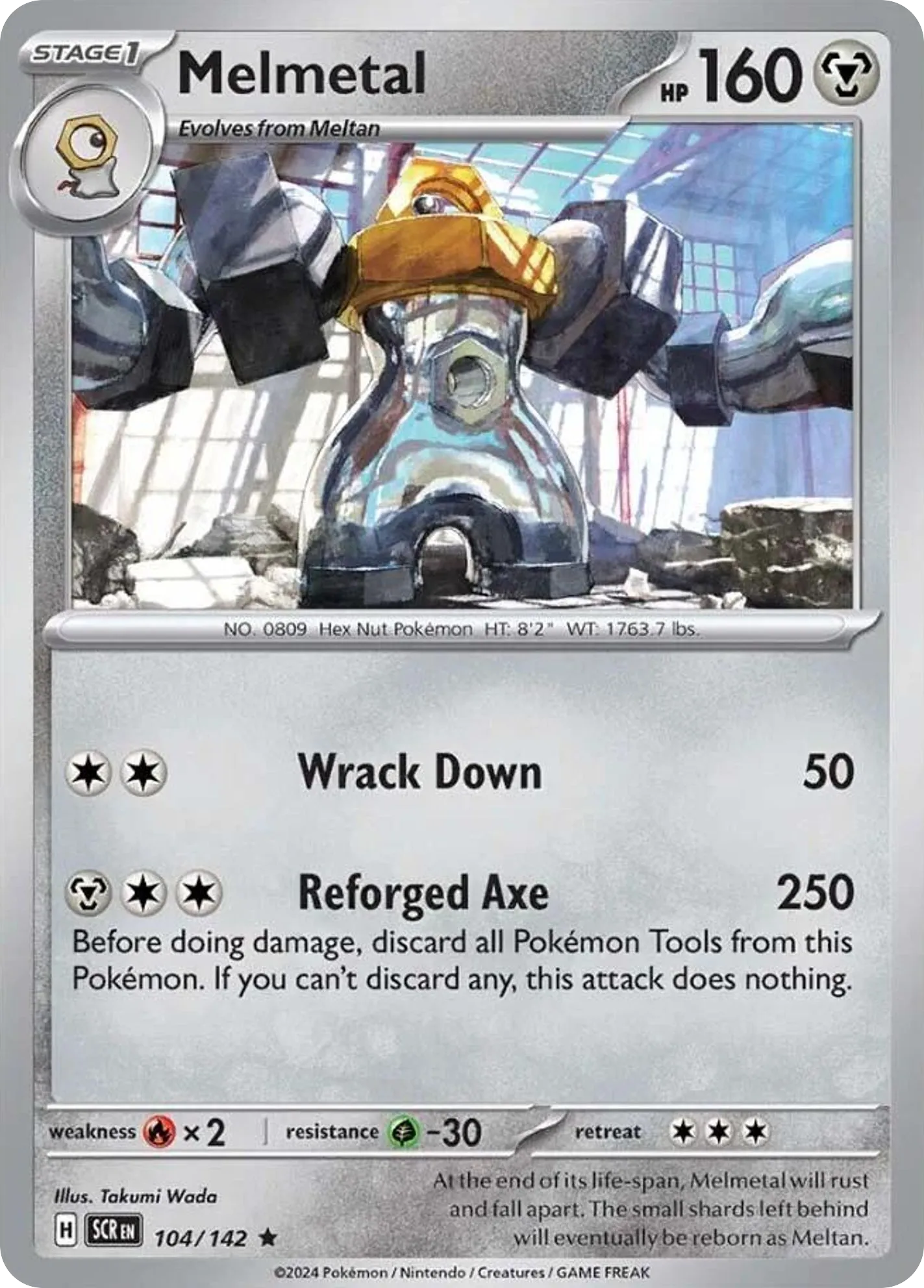 2024 Stellar Crown Melmetal Rare #104/142 Rare card image