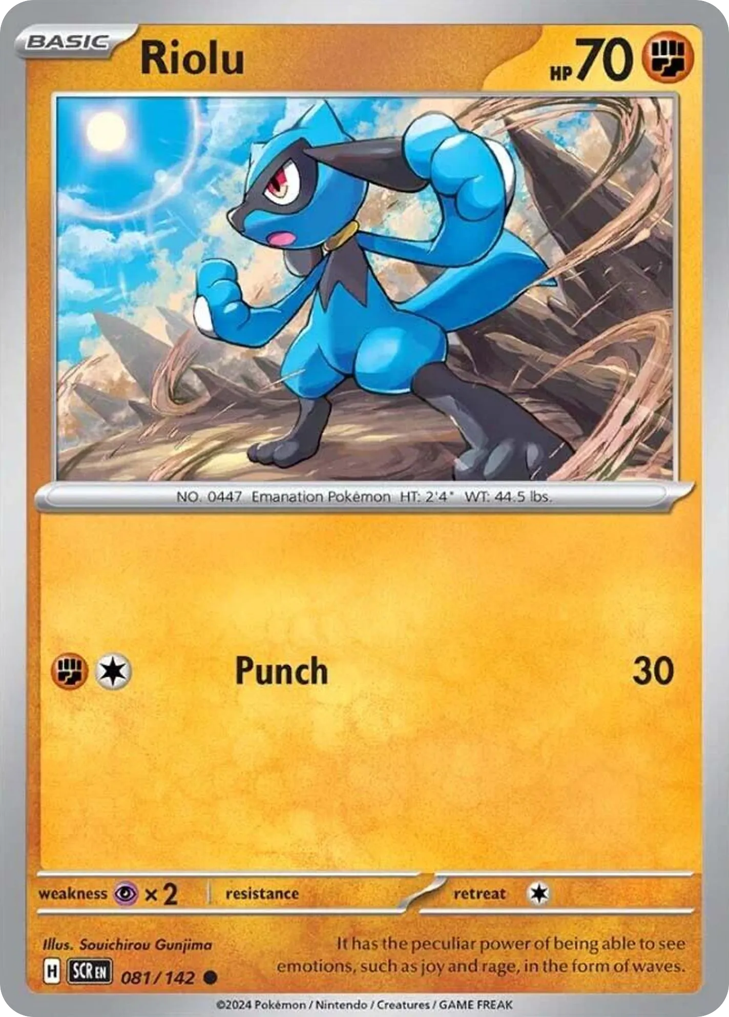 2024 Stellar Crown Riolu Common #081/142 Common card image