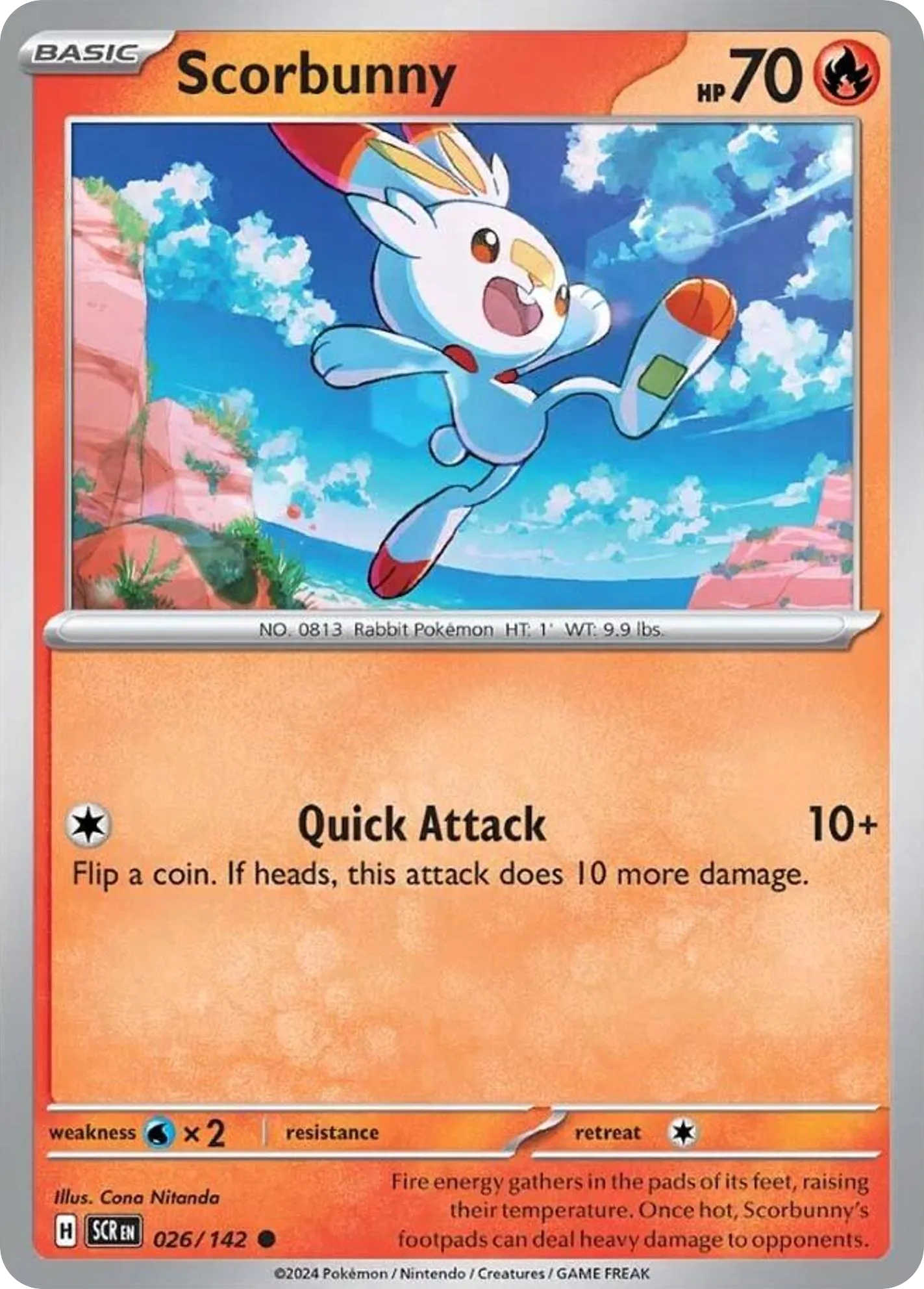 2024 Stellar Crown Scorbunny #026/142 Common card image