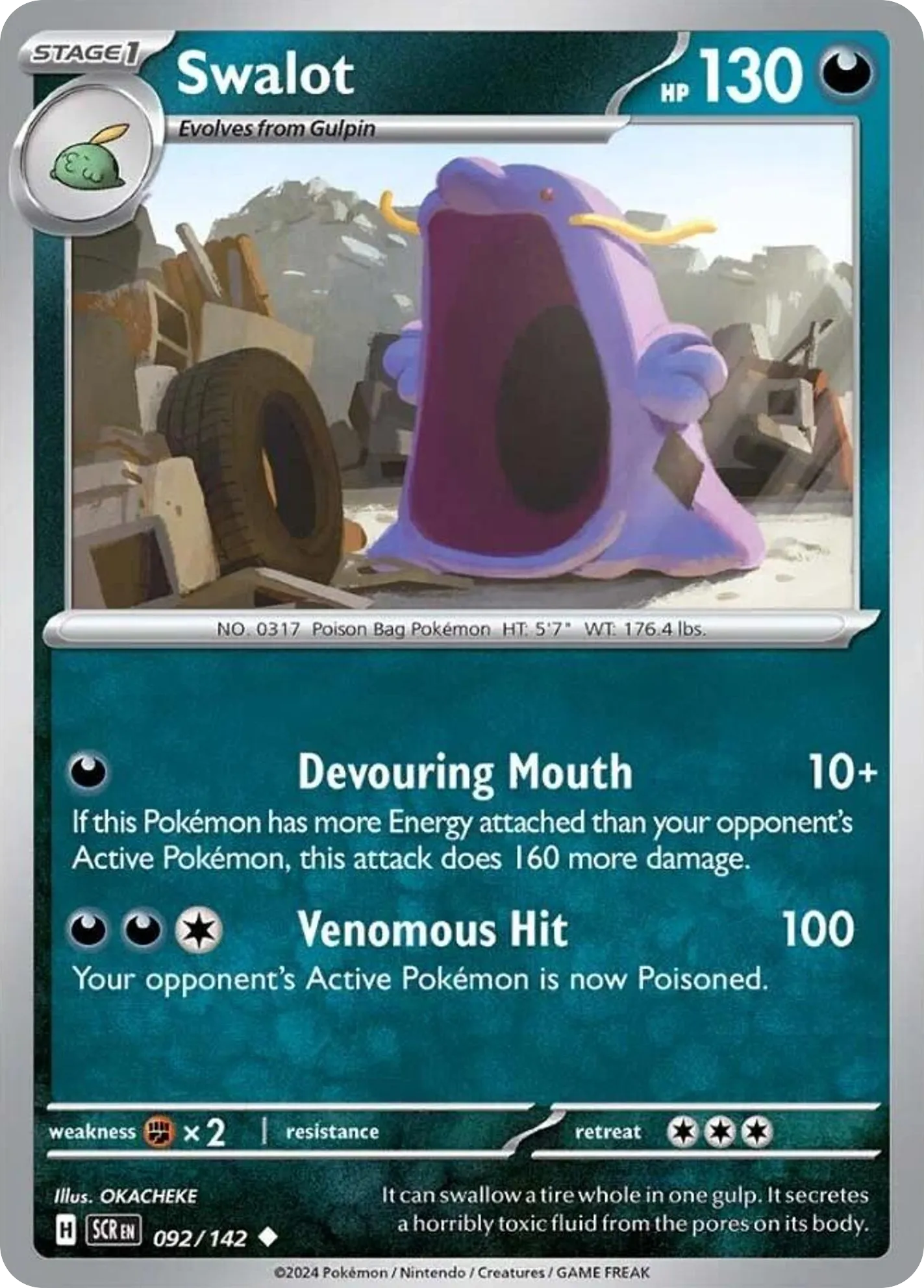 2024 Stellar Crown Swalot Uncommon #092/142 Uncommon card image