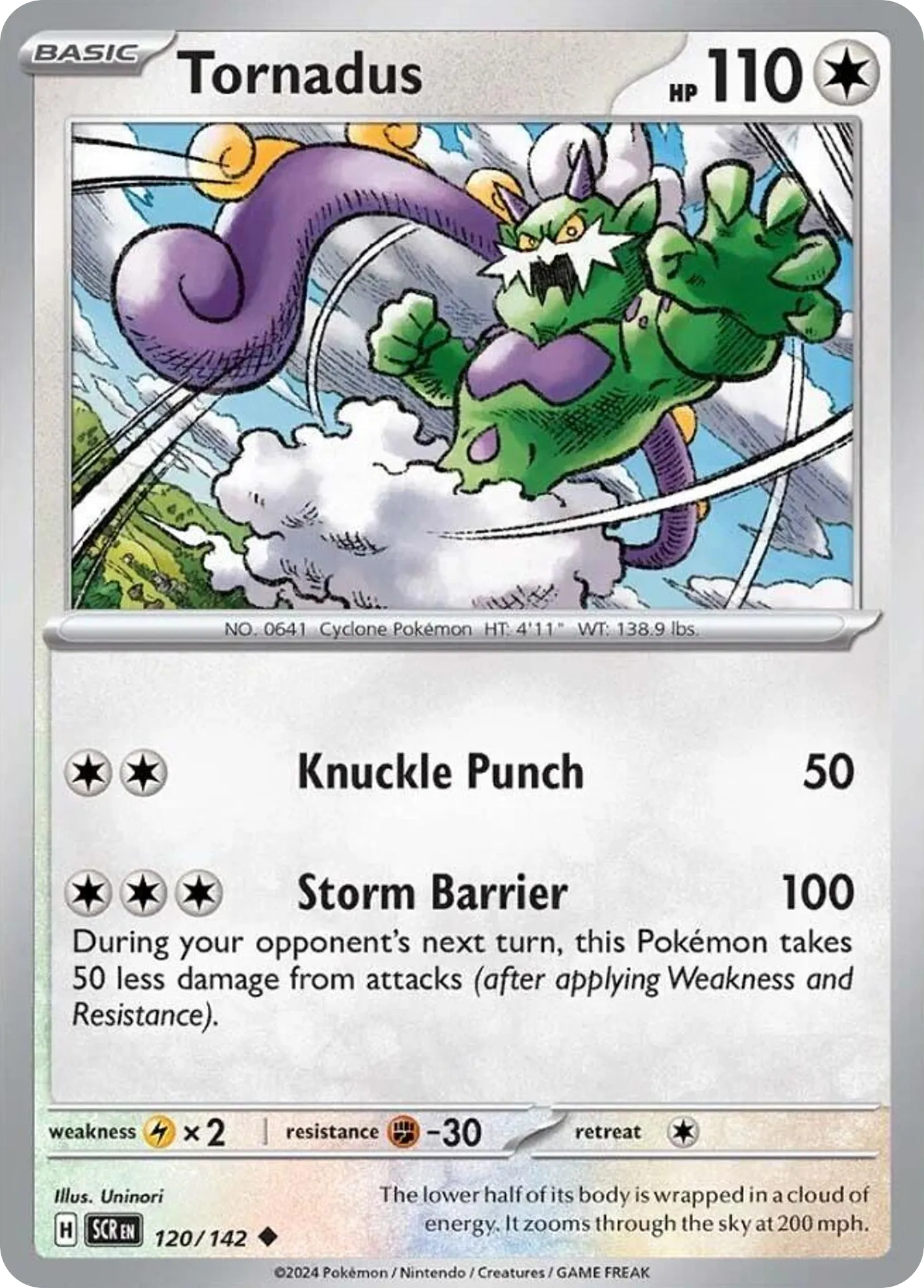 2024 Stellar Crown Tornadus #120/142 Uncommon card image