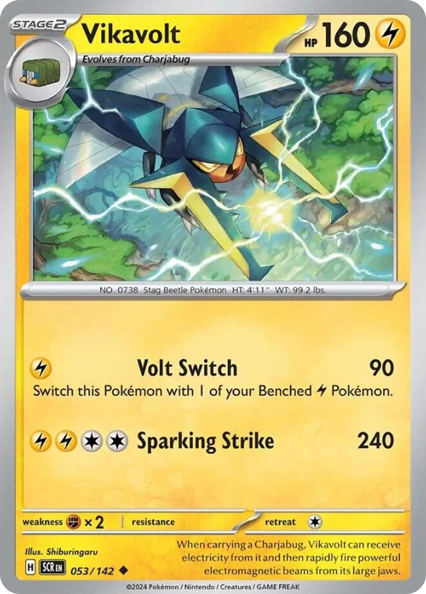 2024 Stellar Crown Vikavolt Uncommon #053/142 Uncommon card image