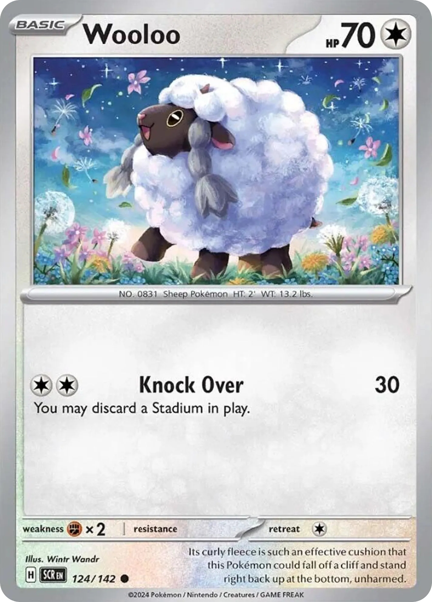 2024 Stellar Crown Wooloo Common #124/142 Common card image